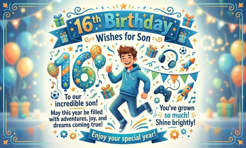 16th Birthday Wishes for Son