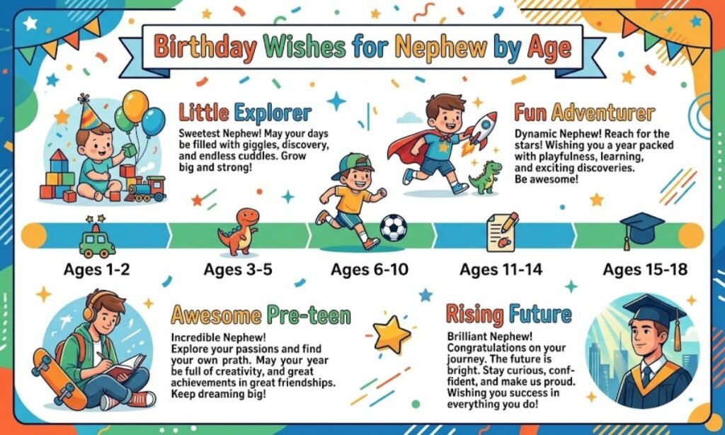 Birthday Wishes for Nephew by Age