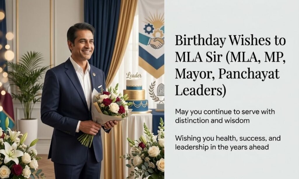Birthday Wishes to MLA Sir (MLA, MP, Mayor, Panchayat Leaders)