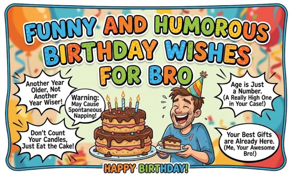 Funny and Humorous Birthday Wishes for Bro