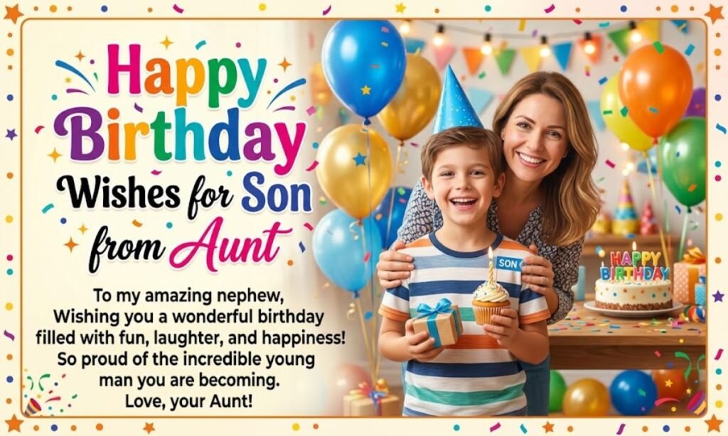 Happy Birthday Wishes for Son from Aunt
