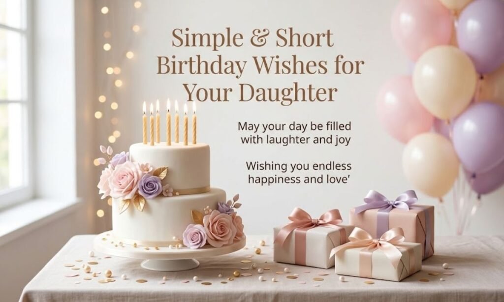 Simple & Short Birthday Wishes for Your Daughter