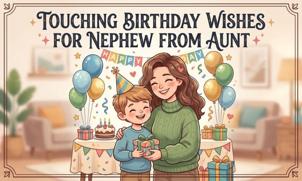 Touching birthday wishes for nephew from aunt
