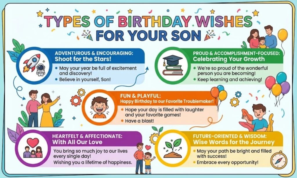 Types of Birthday Wishes for Your Son