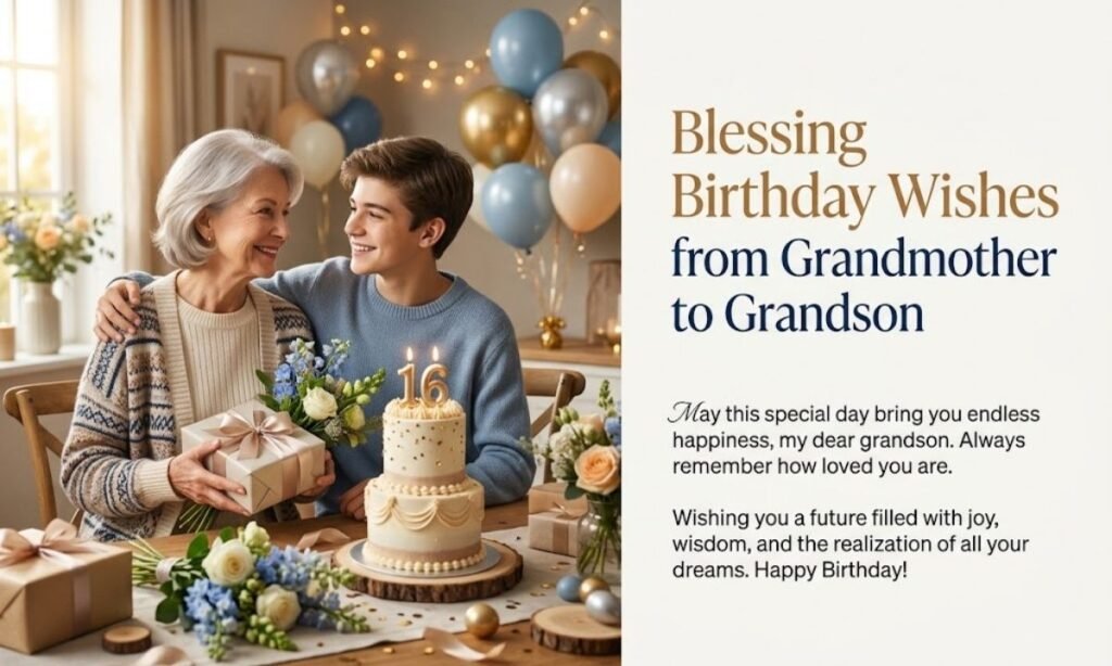 Blessing Birthday Wishes from Grandmother to Grandson