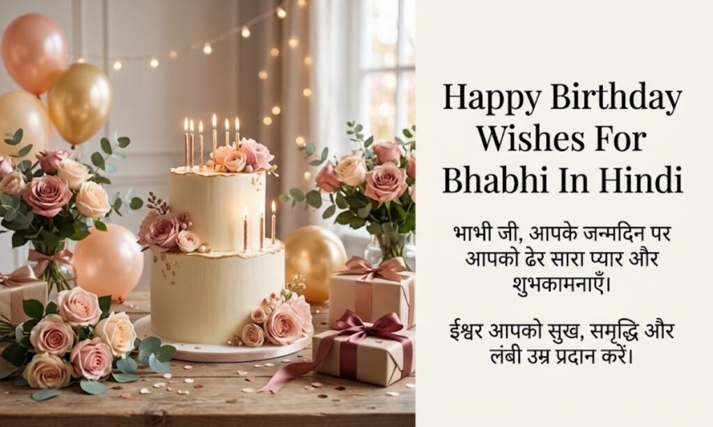 Happy Birthday Wishes For Bhabhi In Hindi