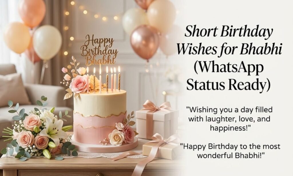 Short Birthday Wishes for Bhabhi (WhatsApp Status Ready)