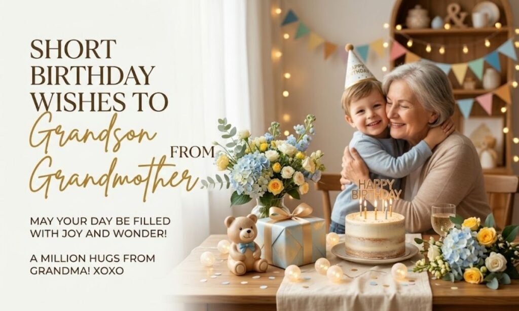 Short Birthday Wishes to Grandson from Grandmother