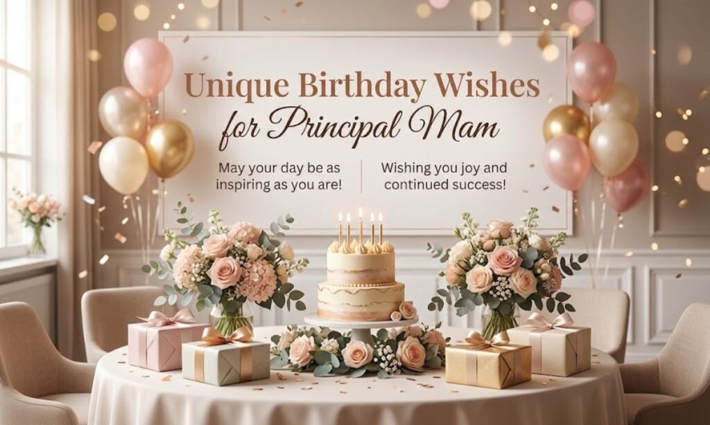 Unique Birthday Wishes for Principal Mam